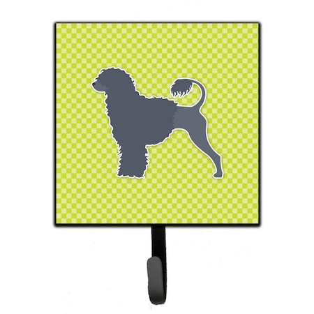 Jensendistributionservices Portuguese Water Dog Checkerboard Green Leash or Key Holder MI1711114